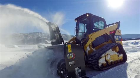 cat skid steer blower motor|snowblower for skid steer.